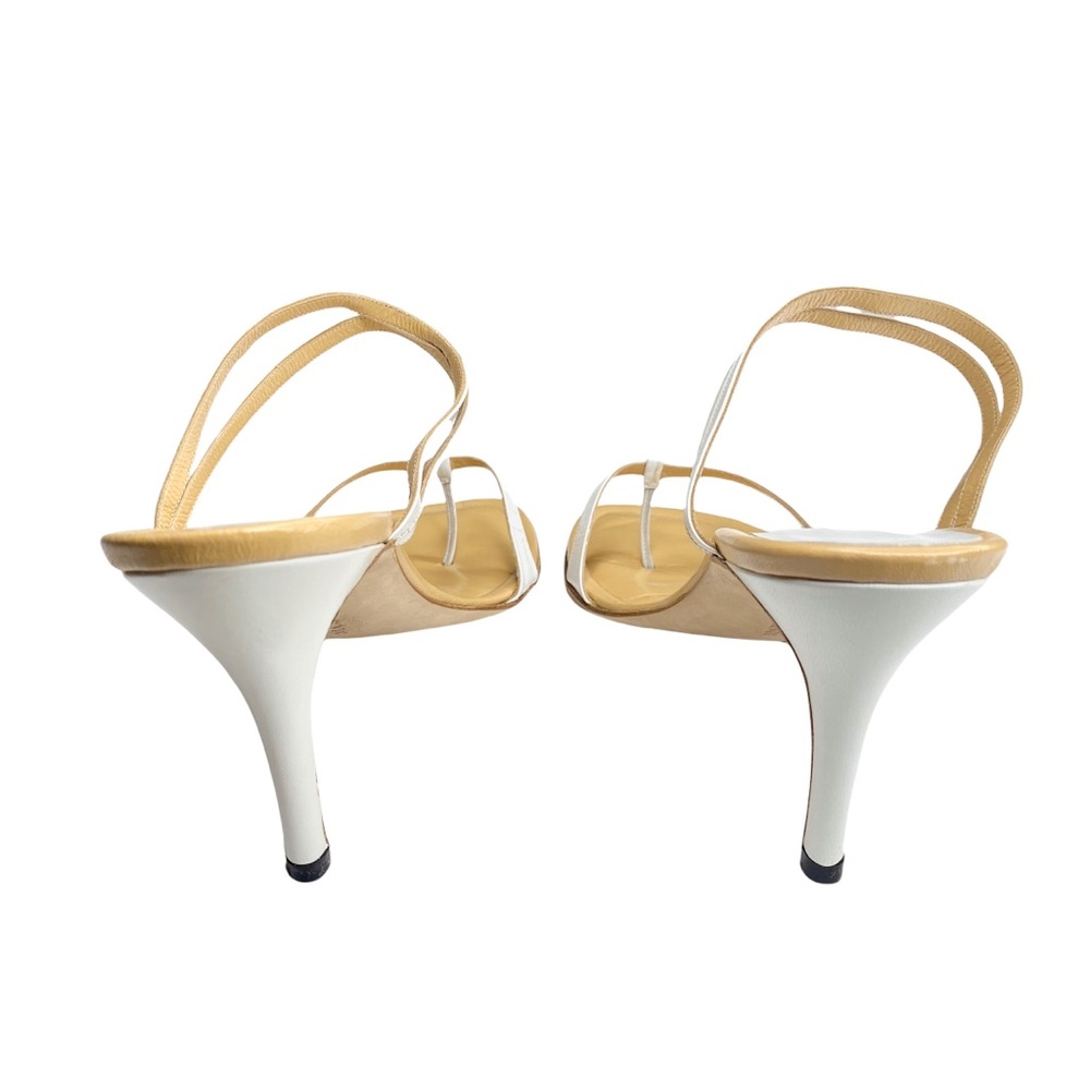 new in box Manolo Blahnik 𖦹 Nancho Strappy Kitten Heels 𖦹 White Leather 𖦹 8M - Picture 10 of 17